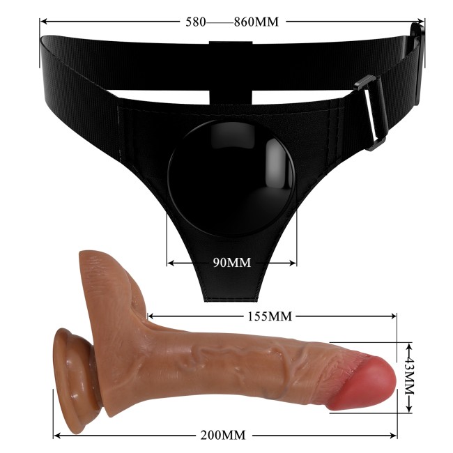 Женский страпон на трусиках с вибрацией и эффектом эякуляции Oher (15,5 см) Женский страпон на трусиках с вибрацией и эффектом эякуляции Oher (15,5 см)