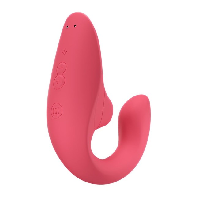 Розовый вибромассажер для двойной стимуляции «Blend» от «Womanizer»
