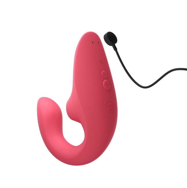 Розовый вибромассажер для двойной стимуляции «Blend» от «Womanizer»