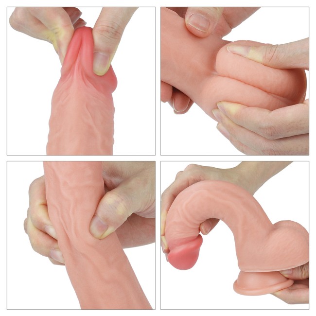 Реалистичный фаллоимитатор на присоске (17,5 см)