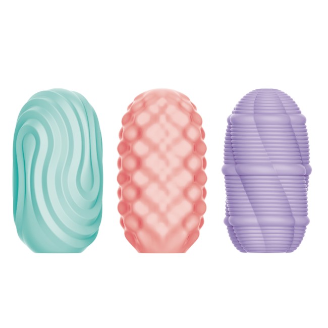 Набор компактных мастурбаторов: Twist angel, Seductive golf, Smooth stripes (18 шт.)