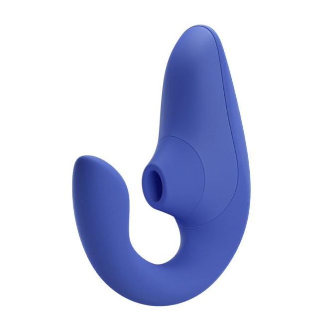 Голубой вибромассажер для двойной стимуляции «Blend» от «Womanizer»