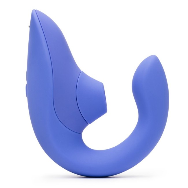 Голубой вибромассажер для двойной стимуляции «Blend» от «Womanizer»