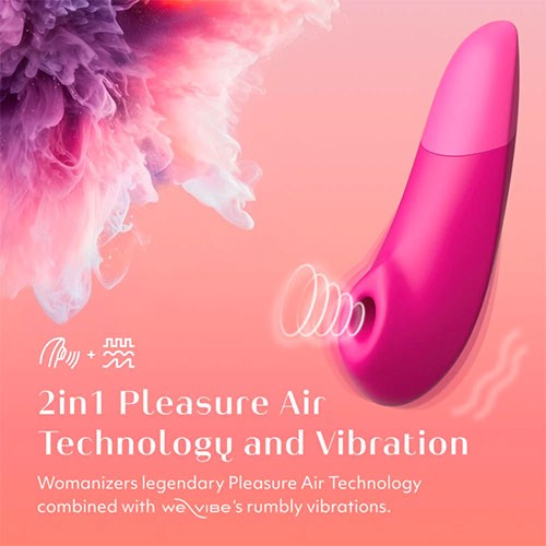 Бесконтактный клиторальный стимулятор с вибрацией «Enhance» от «Womanizer» (Ярко-Розовый)