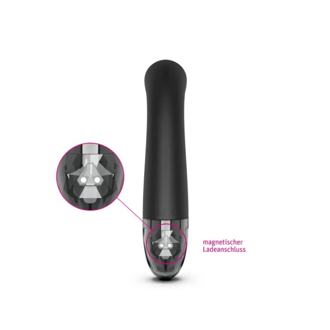 Чёрный вибратор для стимуляции точки G, с электростимуляцией «Right on Ron» от «Mystim»