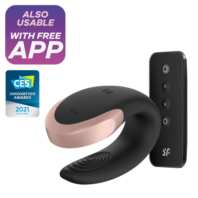 Вибратор для пар с управлением через ПДУ или через смартфон «Double Love» от «Satisfyer» 