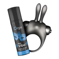 Набор: Жидкий вибратор + Эрекционное виброкольцо «Orgie VIBE! BUNNY» от «Orgie»