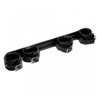 БДСМ распорка с манжетами для рук и ног «Strict Deluxe Rigid Spreader Bar» (чёрный)