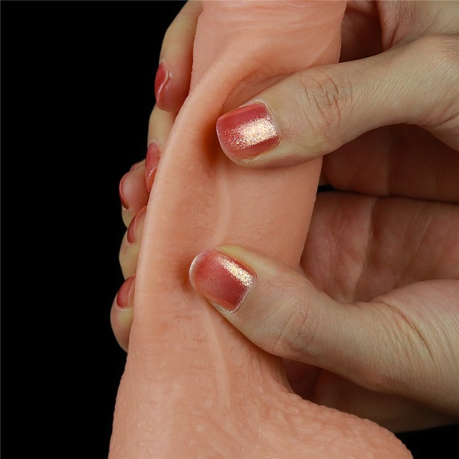 Фаллоимитатор с мошонкой «Sliding Skin Dual-Layered» (13 см)