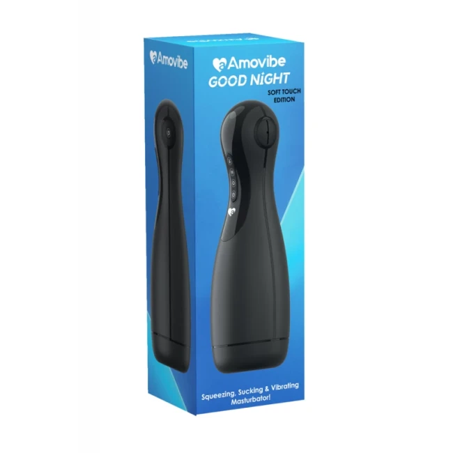 Инновационный мастурбатор с имитацией орального секса «Good night» от «Amovibe» (Чёрный) 
