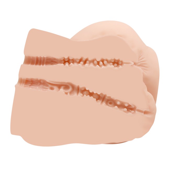 Двойной мастурбатор в виде попки и половых губ с вибрацией Crazy bull