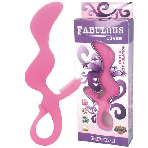 Анальный стимулятор с клиторальной щеточкой «Fabulos LOVER» 