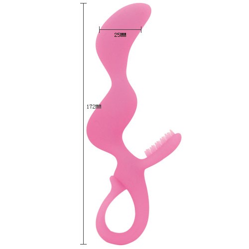 Анальный стимулятор с клиторальной щеточкой «Fabulos LOVER» 