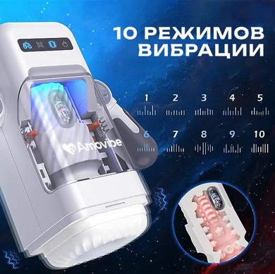Инновационный робот-мастурбатор «Game Cup» от «Amovibe» (Белый)  