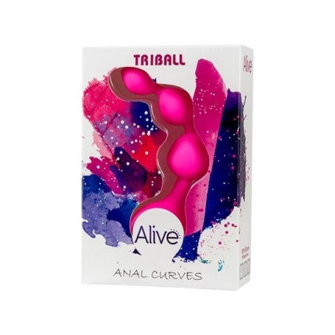 Розовая анальная цепочка «Triball» от «Alive» Розовая анальная цепочка «Triball» от «Alive»