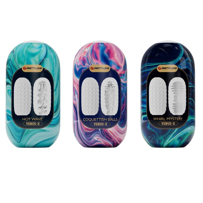 Набор мастурбаторов Venus -X: Hot wave, Coquettish balls, Whirl mystery (15 шт.)