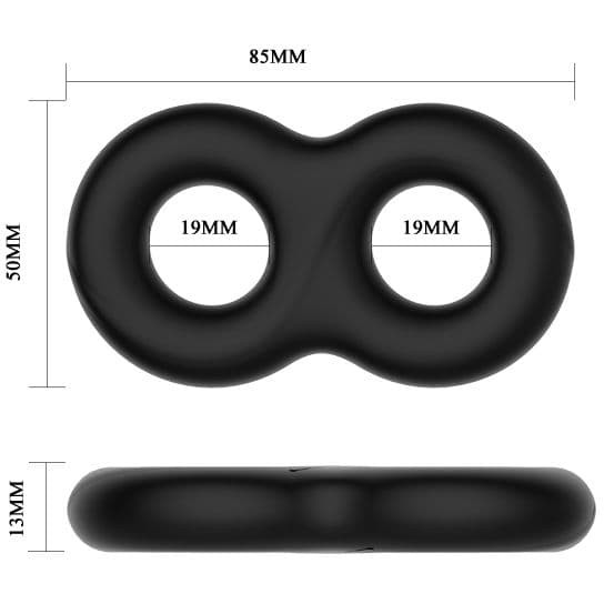 Двойное эластичное эрекционное кольцо «Super Soft Silicon» Двойное эластичное эрекционное кольцо «Super Soft Silicon»