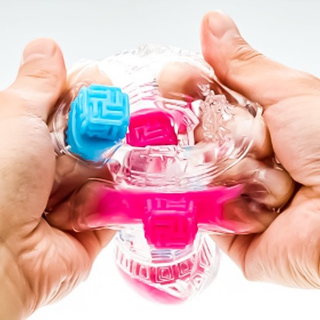 Мастурбатор «Bobble Crazy Cubes» от «TENGA» (розово-синий)