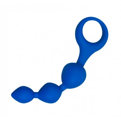Голубая анальная цепочка «Triball» от «Alive» 