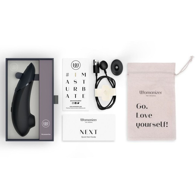Чёрный бесконтактный клиторальный стимулятор с функцией «Climax Control» «Next» от «Womanizer» Чёрный бесконтактный клиторальный стимулятор с функцией «Climax Control» «Next» от «Womanizer»