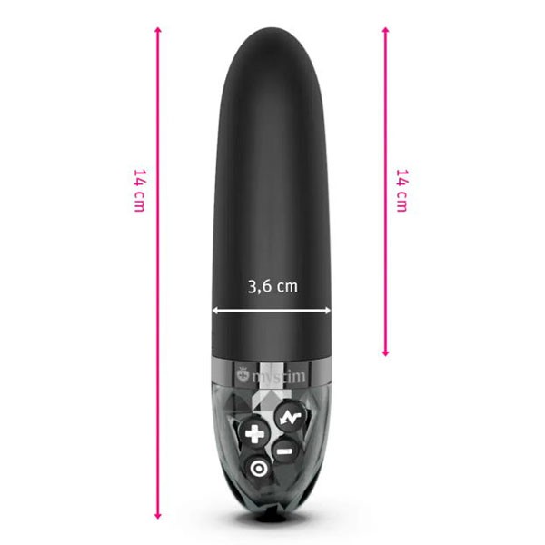 Черный вибратор с электростимуляцией «Sleak Freak» от «Mystim»