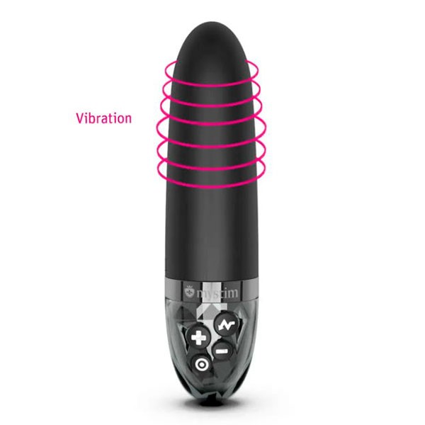 Черный вибратор с электростимуляцией «Sleak Freak» от «Mystim»