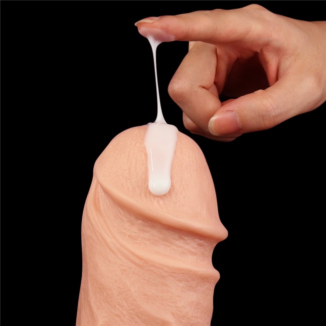 Реалистичный двойной фаллоимитатор на присоске (28 см)