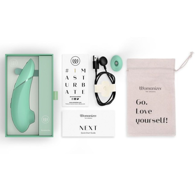 Зеленый бесконтактный клиторальный стимулятор с функцией «Climax Control» «Next» от «Womanizer» Зеленый бесконтактный клиторальный стимулятор с функцией «Climax Control» «Next» от «Womanizer»