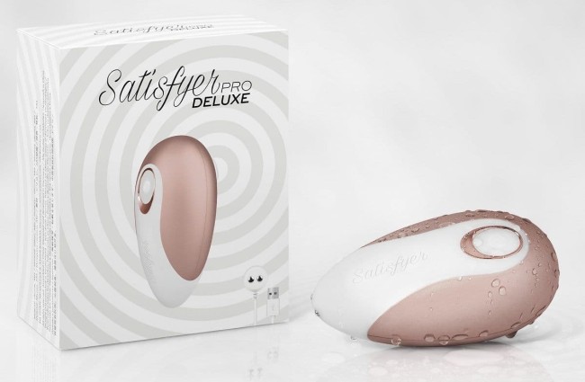 Бесконтактный стимулятор клитора Satisfyer Pro Deluxe «Золотая роза»