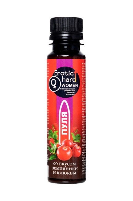 Erotic hard Пуля - Женский биостимулирующий концентрат со вкусом Земляники 100 ML Erotic hard Пуля - Женский биостимулирующий концентрат со вкусом Земляники 100 ML