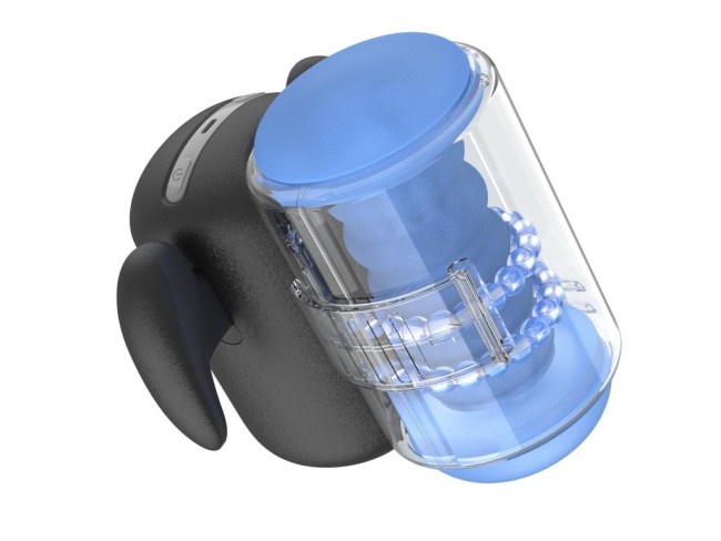 Инновационный робот-мастурбатор с массажем бусинами «Black Knight» от «Amovibe»