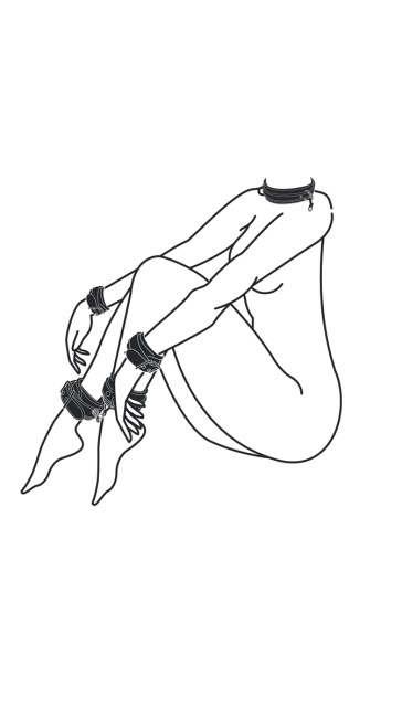 БДСМ набор Fetish set with collar, ankle- and wrist cuffs  БДСМ набор Fetish set with collar, ankle- and wrist cuffs