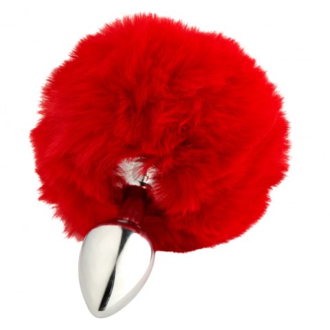 Металлическая анальная пробка - красный хвостик «Fluffy» от «Alive» (S: 7*3,2 см) Металлическая анальная пробка - красный хвостик «Fluffy» от «Alive» (S: 7*3,2 см)