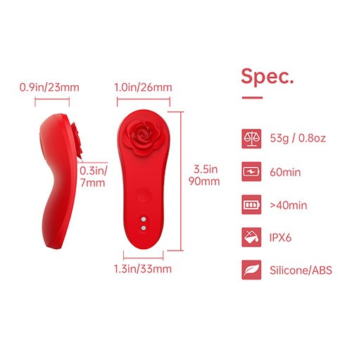 Красный вибратор в трусики с магнитным держателем «Funtown Caleo» от «MAGIC MOTION»