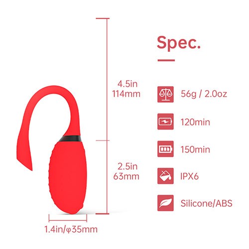 Красное виброяйцо «Magic Fugu» от «MAGIC MOTION»