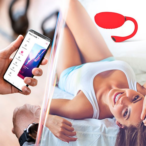 Красное виброяйцо «Magic Fugu» от «MAGIC MOTION»