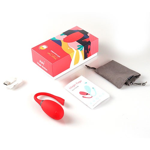 Красное виброяйцо «Magic Fugu» от «MAGIC MOTION»