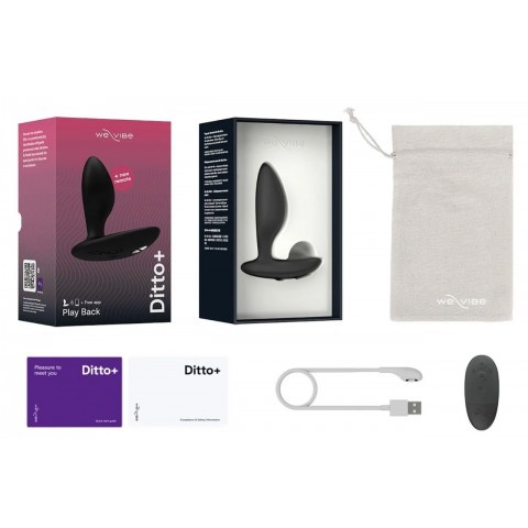 Чёрная анальная смарт пробка с вибрацией «Ditto+» от «We-Vibe» Чёрная анальная смарт пробка с вибрацией «Ditto+» от «We-Vibe»