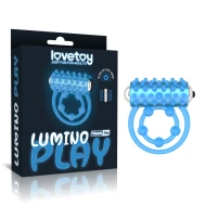 Двойное эрекционное кольцо с вибрацией «Lumino Play» от «Lovetoy» (светится в темноте)
