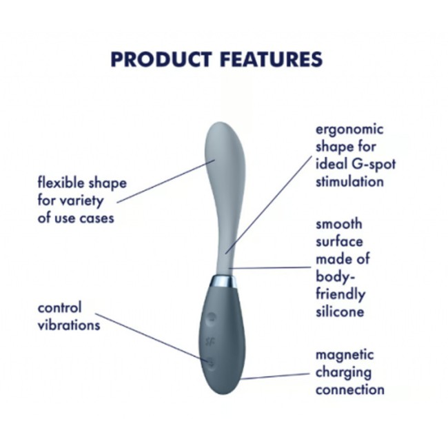 Вибратор для точки G «G-Spot Flex 3» от «Satisfyer» (серый) Вибратор для точки G «G-Spot Flex 3» от «Satisfyer» (серый)
