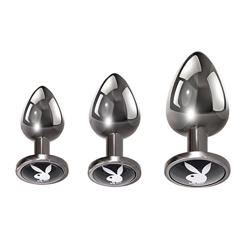 Набор анальных пробок «Playboy Pleasure 3 Ways Anal Plug Set»  Набор анальных пробок «Playboy Pleasure 3 Ways Anal Plug Set»