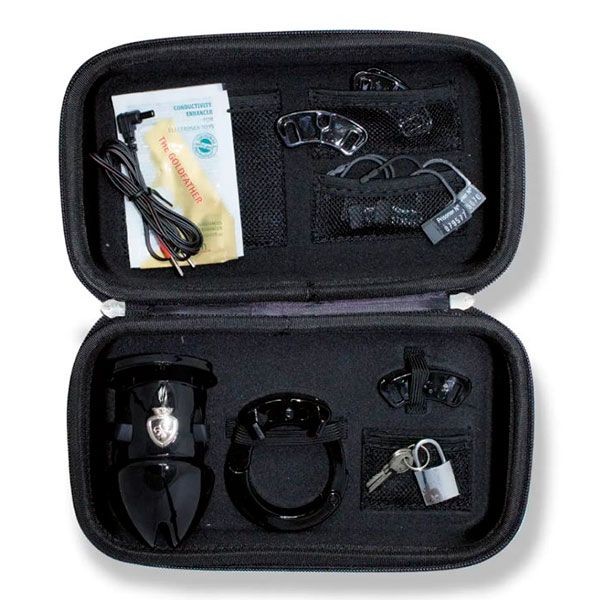 Пояс верности с электростимуляцией «Pubic Enemy No1» Black Edition от «Mystim» (Источник импульсов приобретается отдельно) Пояс верности с электростимуляцией «Pubic Enemy No1» Black Edition от «Mystim» (Источник импульсов приобретается отдельно)