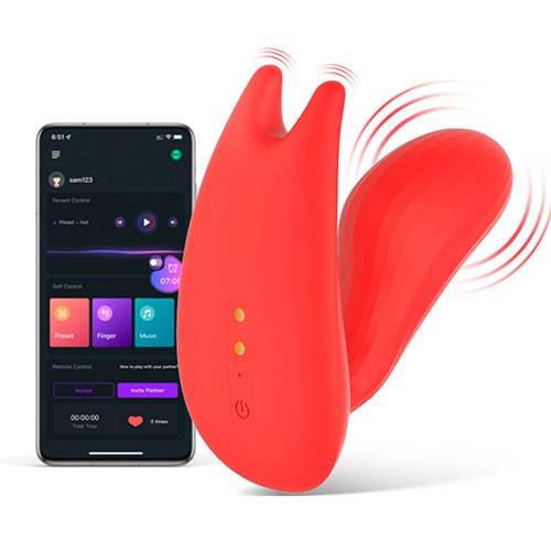 Красный вибромассажер «Umi» от «MAGIC MOTION» Красный вибромассажер «Umi» от «MAGIC MOTION»