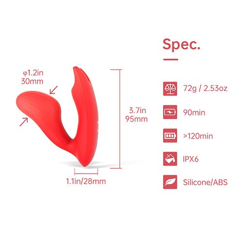 Красный вибромассажер «Umi» от «MAGIC MOTION» Красный вибромассажер «Umi» от «MAGIC MOTION»