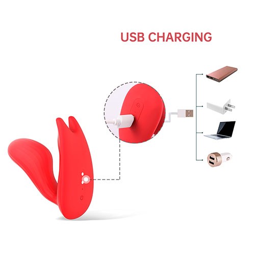 Красный вибромассажер «Umi» от «MAGIC MOTION» Красный вибромассажер «Umi» от «MAGIC MOTION»