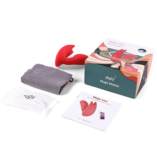 Красный вибромассажер «Umi» от «MAGIC MOTION» Красный вибромассажер «Umi» от «MAGIC MOTION»