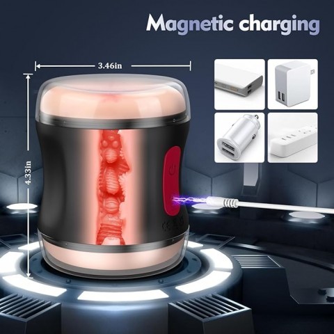 Двухсторонний мастурбатор с вибрацией 