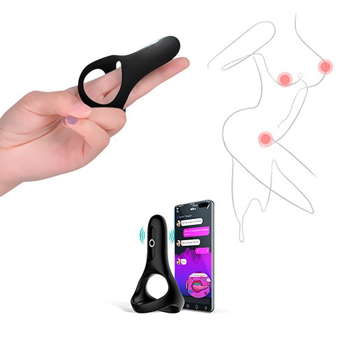 Чёрное эрекционное кольцо «Magic Rise» от «MAGIC MOTION»