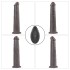 Чёрный вибратор-ротатор с пультом ДУ «10'' Dual Layered Silicone Rotator Black» от «Lovetoy» (25,3 см)