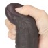 Чёрный вибратор-ротатор с пультом ДУ «10'' Dual Layered Silicone Rotator Black» от «Lovetoy» (25,3 см)
